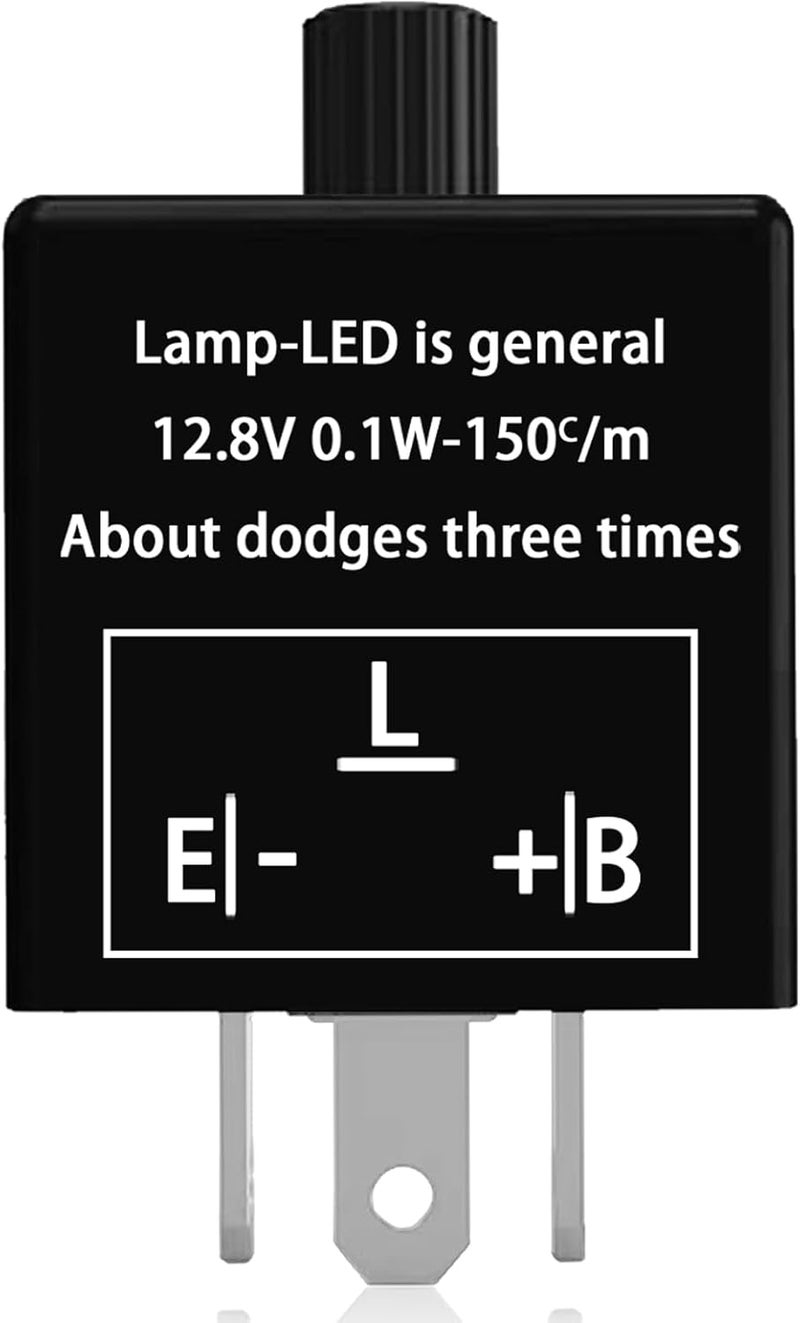 SamWinGear Flasher Relay for LED Turn Signal CF14 LED Flasher Relay 3-Pin 12V LED Electronic Turn Signal Flash Plugin Flasher for Lights Fix Hazard Warn Hyper Blink Flash CF-14 EP35(Adjustable) - Image 1